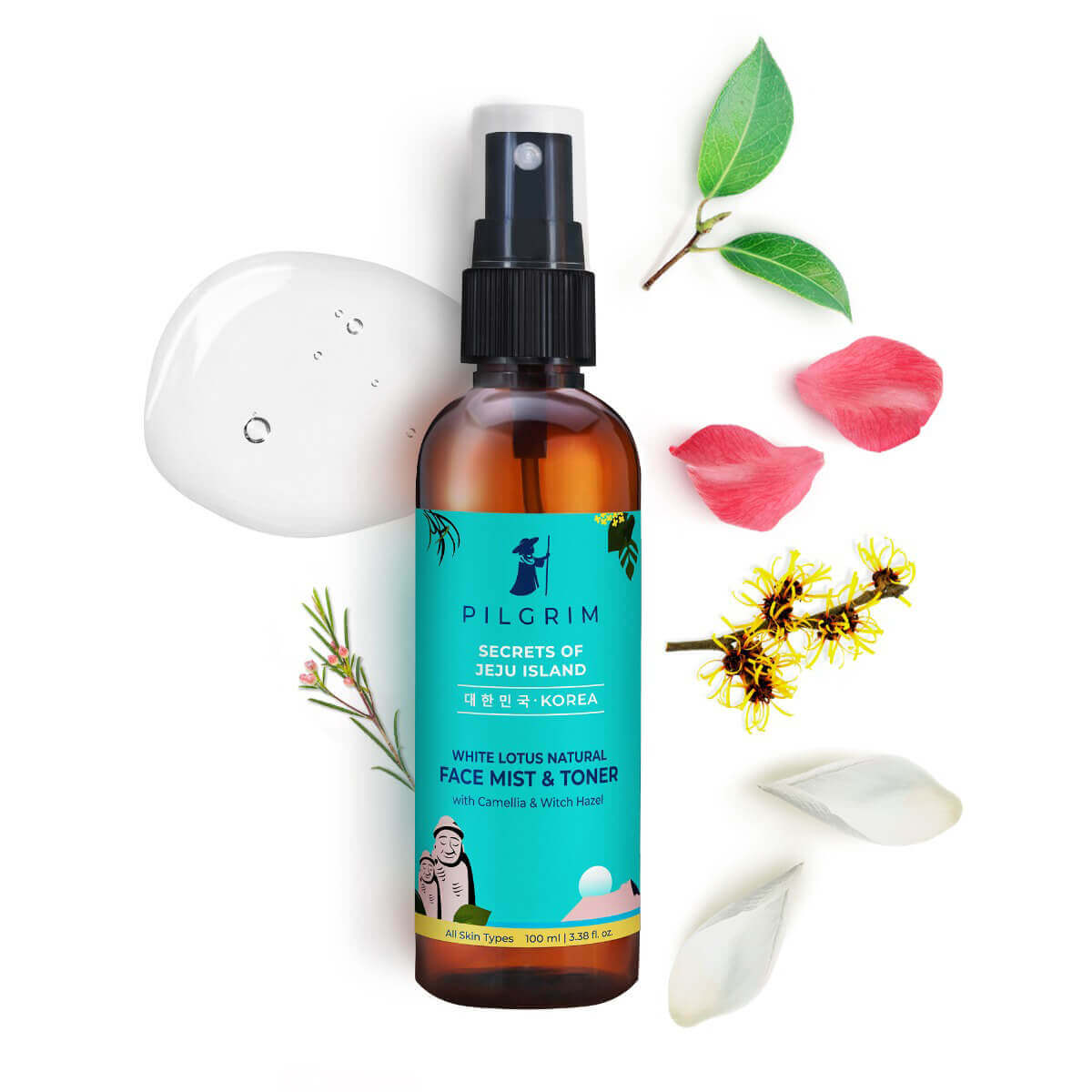 White Lotus Natural Face Mist & Toner with Camellia & Witch Hazel