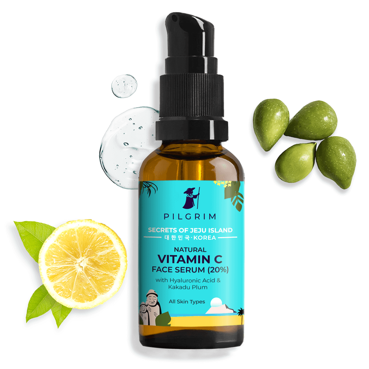 Natural Vitamin C Serum (20%) with Hyaluronic Acid & Kakadu Plum