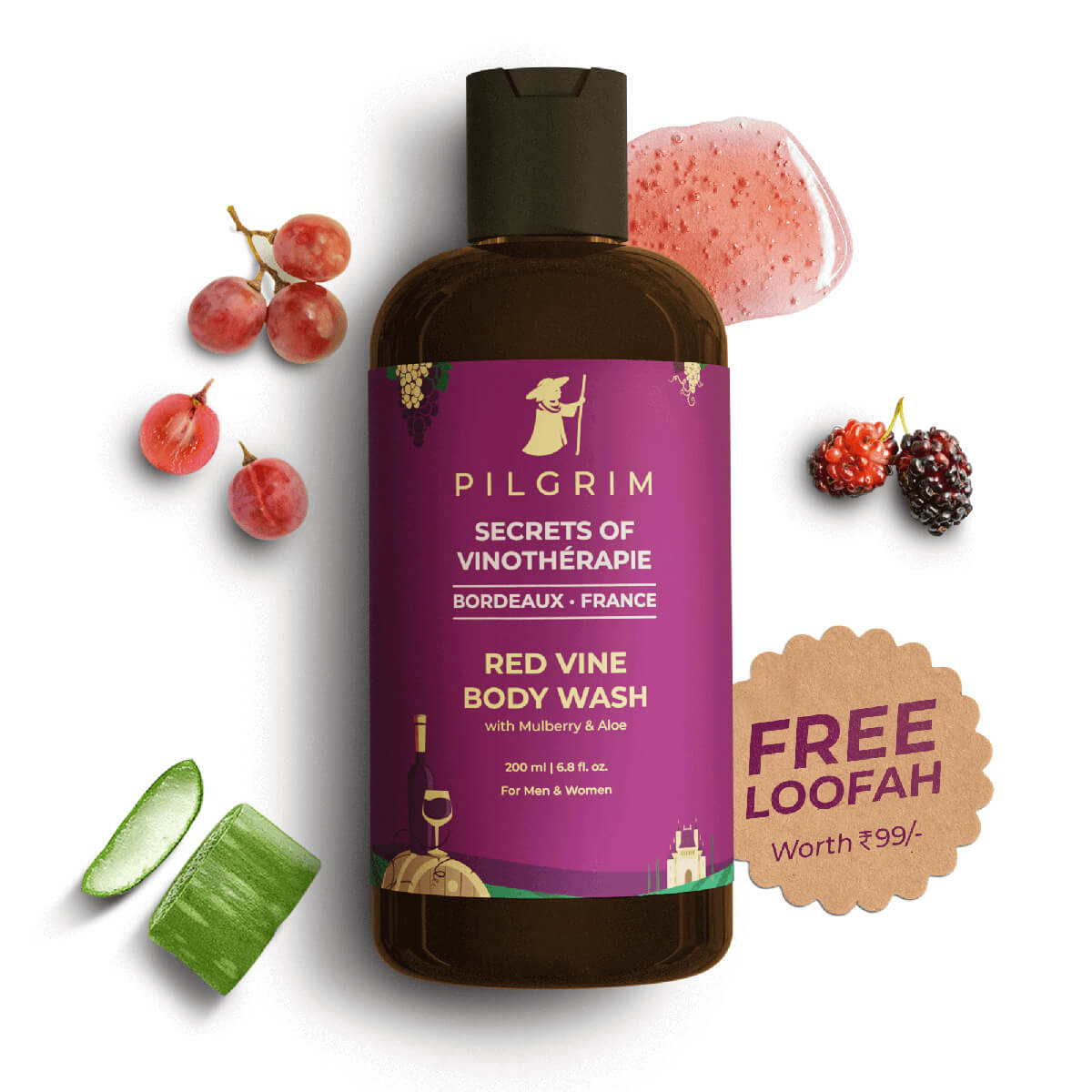 Red Vine Body Wash with Mulberry & Aloe