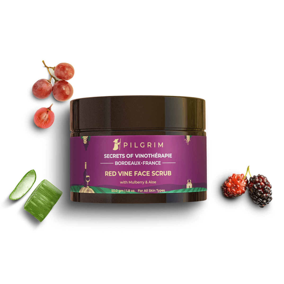 Red Vine Face Scrub with Mulberry & Aloe