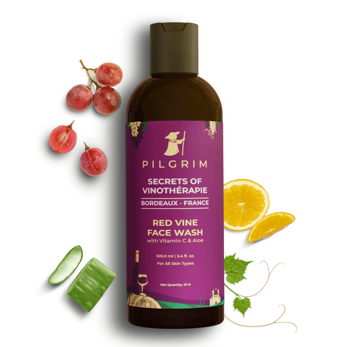 Red Vine Face Wash with Vitamin C & Aloe